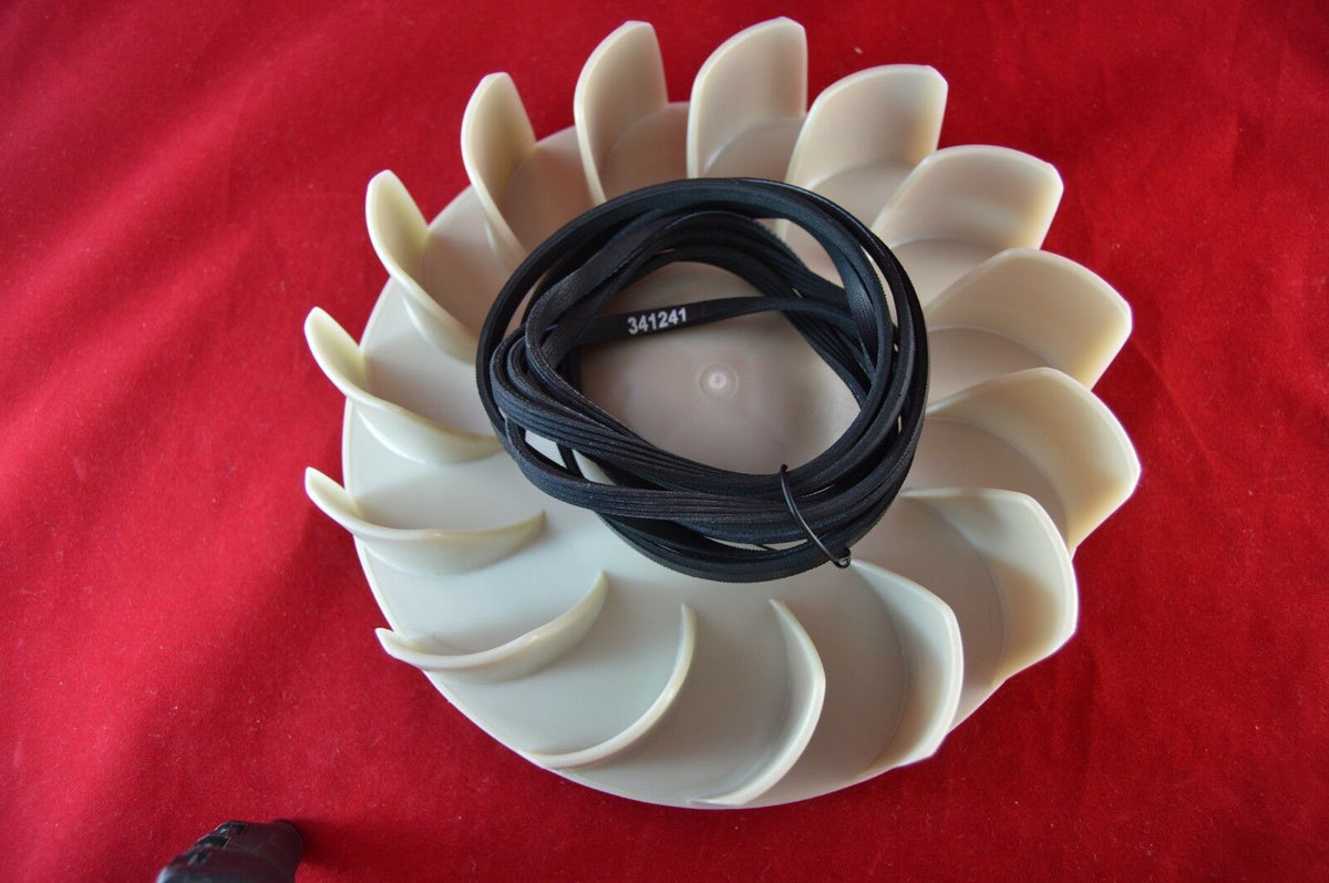 scaroo WP694089 AP6010602 PS11743785 694089 341241 Dryer Blower Wheel & 92" Belt New