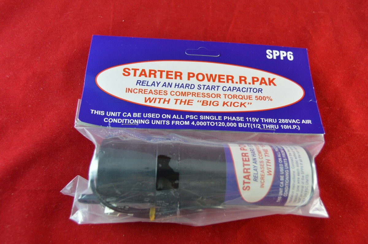 scaroo SPP6 Hard Start Kit Capacitor Relay 1/2HP-10HP Increases Torque 500% Pow-R-Pak