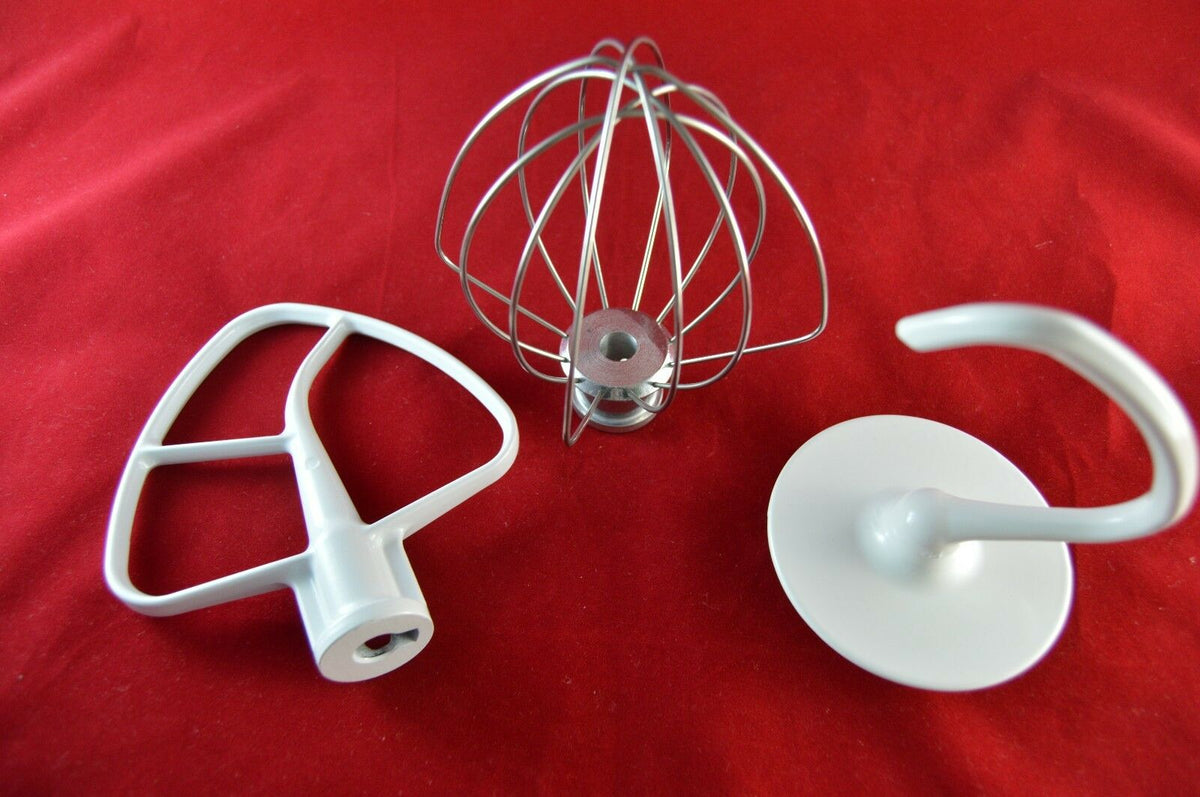 scaroo KITCHENAID KSM150 Artisan Mixer Set - Flat Beater, Wire Whip, Dough Hook New